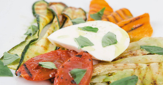 Grillgemüse mit Mozzarella