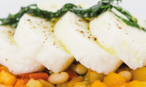 Mediterranes Gemüse und Mozzarella